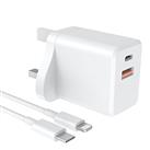 MICFLIP 20W Fast Charger [Apple MFi Certified] Dual Ports Plug Adapter with 3.3FT USB C to Lightning Cable Compatible with iPhone 15/14/13/12/11 Pro Max Xs X XR 8 7 iPad iPod