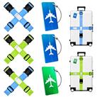 6 suitcase straps + 3 luggage tags for suitcases,personalise
