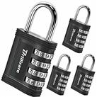 4 Pack Combination Lock, 4-Digit Waterproof Padlock, Zinc Alloy Outdoor Keyless Resettable Travel Luggage Locks for Backpack, Gym Locker, Hasp, Fence, Gate, Case, Toolbox-by Brillirare