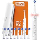 Bitvae R2 Rotating Electric Toothbrush for Adults with 8 Brush Heads, 5 Modes Rechargeable Power Toothbrush with Pressure Sensor