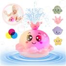 Baby Bath Toys Octopus Light Up Bath Toys for 3 Year Old Girls Boys Automatic Induction Spray Water Toy Bathly Toys with Four Water Spray Patterns Baby Kids Bathtime Gift,Easter Gift