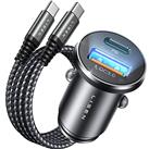 LISEN Car Charger Adapter 54W USB C Car Phone Charger All Metal Cigarette Lighter USB Charger with 3.3ft Type C Cable 12V USB Socket for iPhone 15 pro max 14 Samsung S24 S23 iPad Pro Pixel