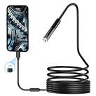 Hopefox Endoscope Inspection Camera with Lights, 7.9mm Slim Probe Borescope Endoscope Camera 9.8ft Semi-Rigid Cable, IP67 Waterproof Snake Camera for OTG Android, iPhone, Yellow