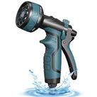 Hose Pipe Spray Gun,2023 Upgrade Garden Hose Spray Gun,8 Adjustable Watering Patterns Garden Hose Nozzles & Spray Guns, Hose Nozzle Suitable for Watering Plants/Washing Cars/Showering Pets(Grey)