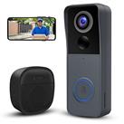 GEREE Wireless WiFi Video Doorbell Camera with Chime,1080P HD Smart Video Door Bells with Camera, PIR Motion Detection, Night Vision, 2-Way Audio, Battery Powered, Support SD Card & Cloud Storage