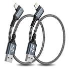 GIANAC iPhone Charger Cable 2Pack, Lightning Cable 90 Degree iPhone Charger Cable Nylon Braided iPhone Charger for iPhone 14 13 12 11 Pro Max XR XS X 8 7 6s Plus 5s iPad and More