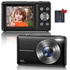 Digital Camera, 1080P HD 44MP Kids Digital Camera With 32GB Card, LCD Screen Rechargeable Compact Camera with 16X Digital Zoom Camera for Kids, Boys Girls, Adult,Teenagers, Students