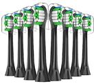 KHBD Toothbrush Heads Compatible with Philips Sonicare Electric Toothbrush, Replacement Brush Heads Fit for EasyClean, Gum Health, FlexCare, HealthyWhite Brush-Black-8 Pack