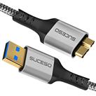 SUCESO Hard Drive Cable USB 3.0 A to Micro B 5Gbps Compatible with Portable External Hard Drive, My Passport, WD Elements, Seagate, Toshiba, LaCie, Maxtor, Samsung Galaxy S5/M3 1TB/Note 3 etc - 1M