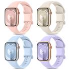 Higgs 4 Pack Sport Straps Compatible with Apple Watch Straps 38mm 40mm 41mm Women Men, Soft Silicone Strap Replacement Watchbands for iWatch Ultra/Ultra 2,Series 9 8 7 6 5 4 3 2 1 SE