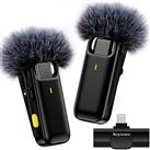 hoyiours Wireless Microphones for iPhone iPad, Plug-Play iPhone Microphone, Wireless Lavalier Microphone 20H Working Time, Noise Cancelling Mini Microphone, iphone Microphone for Video Recording