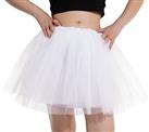 DGSHIRLDJO Women's Tulle Skirt Elastic 4 Layer Petticoat Tulle Tutu Skirt for Women Halloween Party 