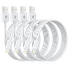 iPhone Charger Cable, 4Pack 3FT/1M MFi Certified Lightning Cable Apple Fast Charging Cable Compatible with iPhone 14 13 12 11 XS XR X Pro Max Mini 8 7 6S 6 Plus 5S SE iPad-white