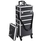 Yaheetech Makeup Trolley Large 5-in-1 Vanity Case Nail Technician Case Beauty Cosmetics Organiser Professional Hairdressing Trolley With Key Locks