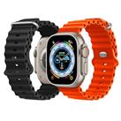 NUKELOLO Compatible with Apple Watch Ultra 2 Pack Ocean Strap 49mm 45mm 44mm 42mm 41mm 40mm 38mm, Soft Silicone Sport Band for iwatch Series Ultra 8 7 6 5 4 SE