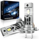 SHINYY H7 LED Headlight Bulbs, 12V 6500K Cool White CSP H7 LED Low/High Beam Lamps, 400% Brighter No Fan H7 LED Car Headlight, 1:1 Design Replace Halogen and Xenon Lamp