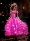 UPORPOR Princess Costumes for Girls, Light Up Princess Dress