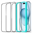 ESR for iPhone 14 Pro Screen Protector Set, 3 Tempered-Glass Screen Protectors and 1 Set of Camera Lens Protectors, Smooth Rounded Edges, Full-Coverage Military-Grade Protection, Scratch Resistant