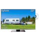 SYLVOX 22 inch Smart TV for Caravan, Buit in DVD Player, Google play, Sat Satellite Decoder, Android Television For Home Campervan Truck Cruises Trailer RJ45 & WIFI, 1080P FHD