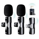 LTLIUU 2 Pack Wireless Lavalier Microphone for iPhone/iOS/Android - Crystal Clear Sound Quality for Recording, Live Streaming, YouTube, Facebook, TikTok