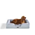 Silentnight Snug Medium Orthopaedic Dog Bed - Foam Pet Dog Sofa Bed Mattress with Non-Slip Base, Removable Washable Cover - Grey - Medium - 72 x 58 x 16.5cm
