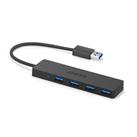 4-Port Ultra Slim USB 3.0 Data Hub 0.75 ft / Black