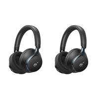 soundcore Space One | Noise Cancelling Headphones, 2X Stronger Voice Reduction Jet Black / 2 Pack