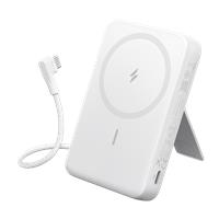 Anker Zolo Magnetic Power Bank, 10K Wireless Charger, 30W Max Fast Charging White