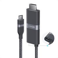 Anker Nano USB-C to HDMI Cable with 140W Input Port (6 ft, 4K, Upcycled-Braided) 3ft