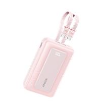 Anker Zolo Power Bank (20K, 45W, Built-In Dual USB-C Cables) Pink