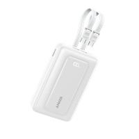 Anker Zolo Power Bank (20K, 45W, Built-In Dual USB-C Cables) White