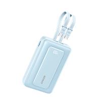 Anker Zolo Power Bank (20K, 45W, Built-In Dual USB-C Cables) Blue