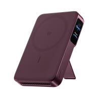 Anker MagGo Power Bank 2 Pro, Qi2 25W 10,000mAh Battery with Cooling Fan Burgundy Red