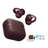 Anker soundcore AeroClip 2 | Guinness-Certified Clip-On Earbuds for Clear Calls Burgundy Red