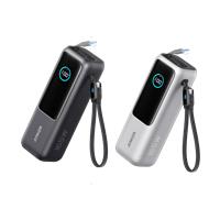 Anker Laptop Power Bank (25K, 165W, Built-In and Retractable Cables) ｜2-Pack Space Black and Silver