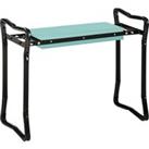 Outsunny Foldable Garden Kneeler and Seat, 2-in-1 Kneeling Pad and Bench, Portable Knee Protection, 