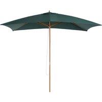 Outsunny Waterproof 295L x 200W x 255Hcm Wooden Garden Patio Parasol Umbrella-Dark Green Aosom UK