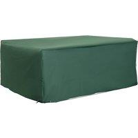 Outsunny 600D Garden Furniture Cover Outdoor Garden Rattan Furniture Protection Oxford Set Cover Waterproof Anti-UV Green 205x145x70cm Aosom UK