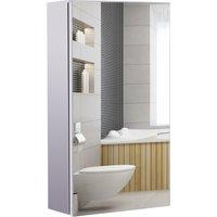 HOMCOM Stainless Steel Wall-mounted Bathroom Mirror Storage Cabinet 300mm (W)