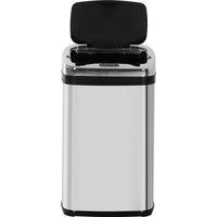 HOMCOM 30L Stainless Steel Motion Sensor Lid Bin - Silver Tone Aosom UK