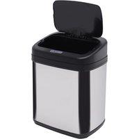 HOMCOM 20L LUXURY Automatic Sensor Dustbin Kitchen Waste Bin Rubbish Trashcan Auto Dustbin Stainless Steel with Bucket 33*25*42.5CM Aosom UK