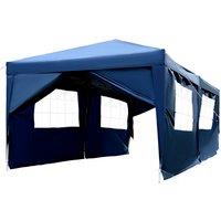 Outsunny 3 x 6m Pop Up Gazebo with Sides, Waterproof Gazebo with Side Panels for Outdoor Parties and Events, Blue Aosom UK