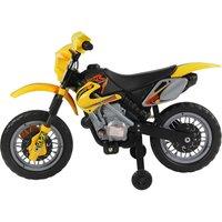 HOMCOM Kids Electric Motorbike Child Ride on Motorcycle 6V Battery Scooter (Yellow) Aosom UK