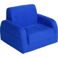 HOMCOM 2 In 1 Kids Children Sofa Chair Bed Folding Couch Soft Flannel Foam Toddler Furniture for 3-4 Years Old Playroom Bedroom Living Room Aosom UK