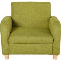 HOMCOM Children Armchair Mini Sofa Wood Frame Anti-Slip Legs High Back, Cat Scratch Resistant Aosom UK