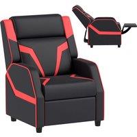 AIYAPLAY 2 in 1 Kids Chair Recliner with Backrest, Armrest, Footrest, PU Leather, for 3-9 Years Old, Black Aosom UK