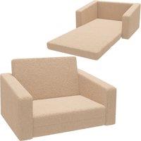 AIYAPLAY Childrens Sofa Beds 2 in 1 Kids Convertible Sofa Kids Armchair, Foldable Recliner for Bedroom Playroom Living Room, Khaki Aosom UK