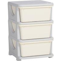 HOMCOM 3-Tier Toy Storage Box Kids Toy Storage with Removable Boxes, for Bedrooms, Playrooms & Other Children Areas, White Aosom UK