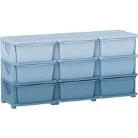 HOMCOM Kids Storage Unit, with Nine Drawers - Blue