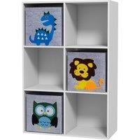 ZONEKIZ Kids' Storage Unit: 3 Fabric Drawers, Sturdy Frame, 61.8 x 29.9 x 91.5 cm, Pristine White Aosom UK